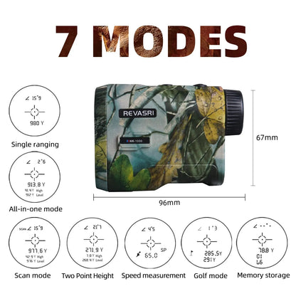 Hunting Laser Rangefinder 1000 Yards With Rechargeable Battery