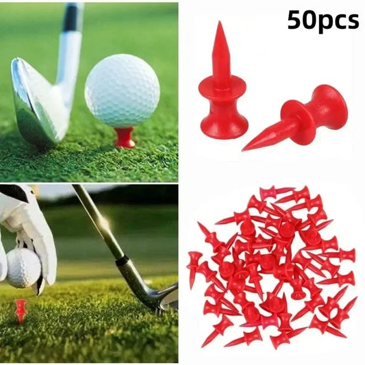 50PCs Golf Tee Assorted Colors Plastic Golf Tees for Golf Balls