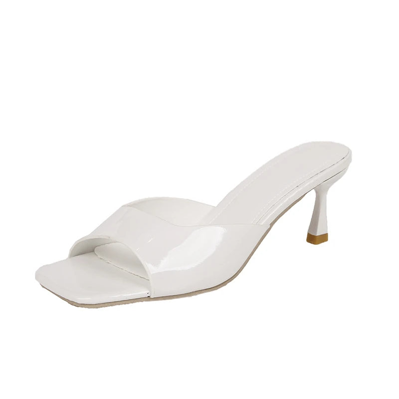 Women High Heel Sandals Summer New Fashion Square Toe Open Toe Women Elegant Casual Comfortable Black High Heel Sandals