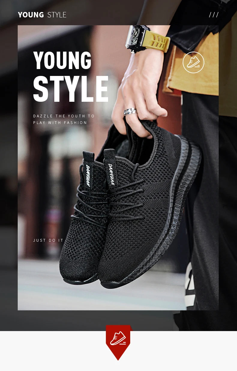 Unisex Breathable Running Shoes Lace Up Lightweight Casual Gym