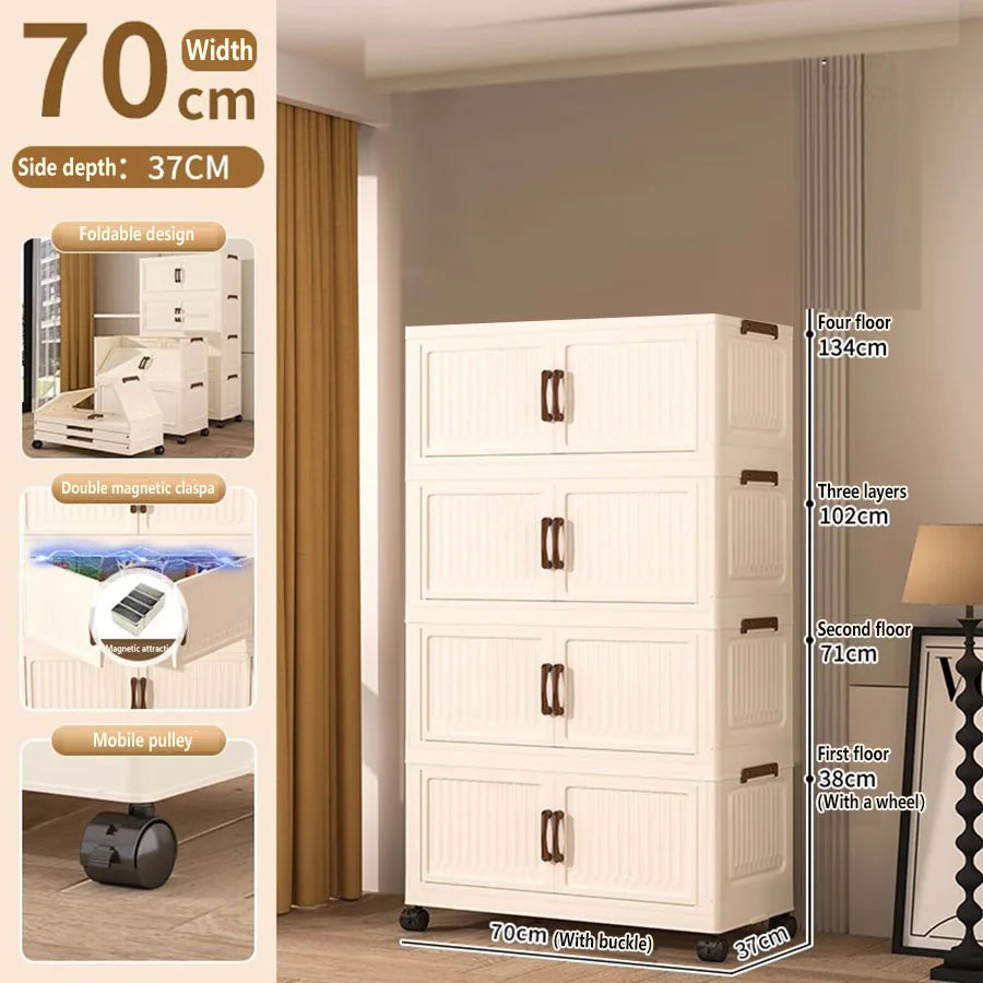Storage Box, Household Foldable Cabinet, Storage Cabinet for Clothes, Toys, Snacks, Extra-Large Capacity Storage Cabinet, Organizing Box