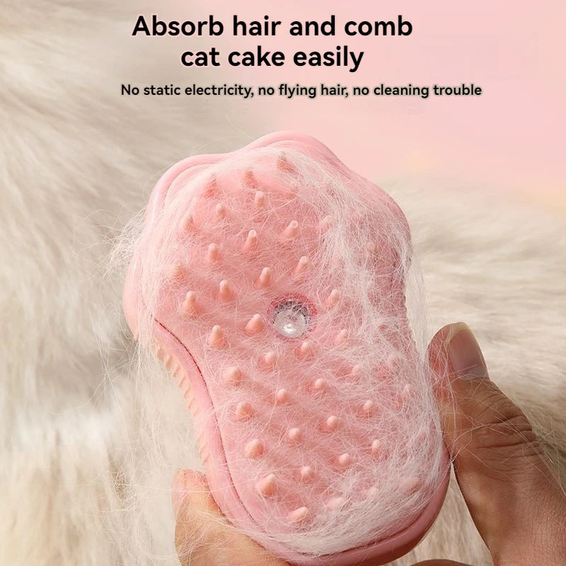 3-in-1 Pet Grooming Brush for Hair Removal and Massage