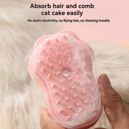 3-In-1 Electric Pet Grooming Brush With Steam Spray