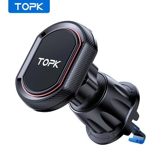 TOPK Magnetic Air Vent Car Phone Holder [Strong Magnet] Car Vent Mount Phone Stand Compatible with iPhone15 14 13 Samsung Xiaomi