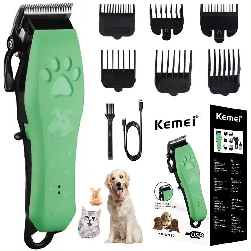 Professional Pet Hair Clippers – Rechargeable Adjustable Trimmer for Cats and Dogs