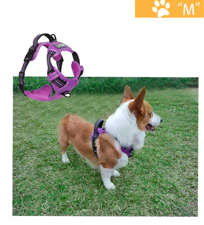 No Pull Dog Harness Front Clip Reflective Heavy Duty Handle For Large Dogs