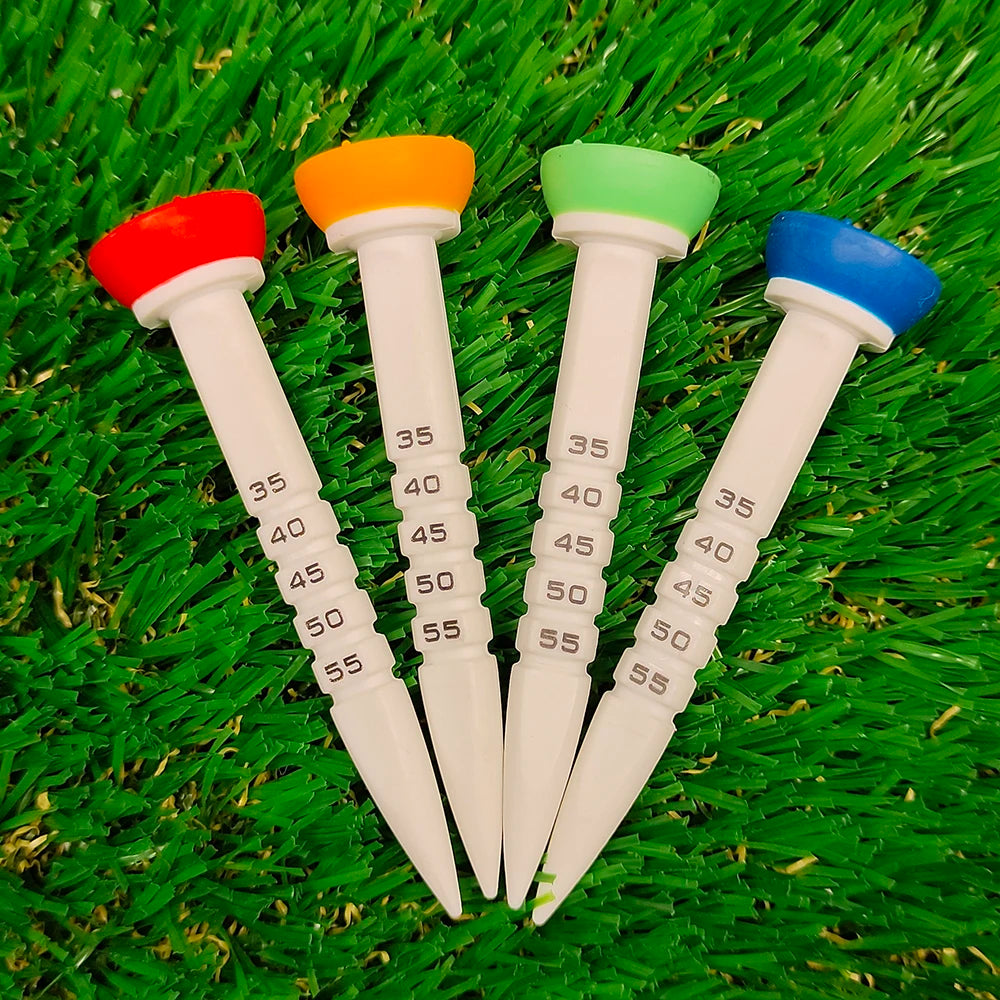 4 Pcs 33-55mm Adjustable-height Golf Tee Training Accessories