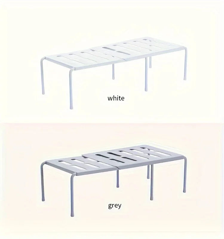 Adjustable Plastic Shoe Rack Multi-Tier Storage Organizer Space Saving for Sneakers Slippers Home Dorm Closet White Gray Modern