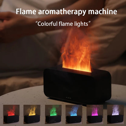 120 mL Aromatherapy Diffuser Humidifier With 3D Flame Night Light For Bedroom