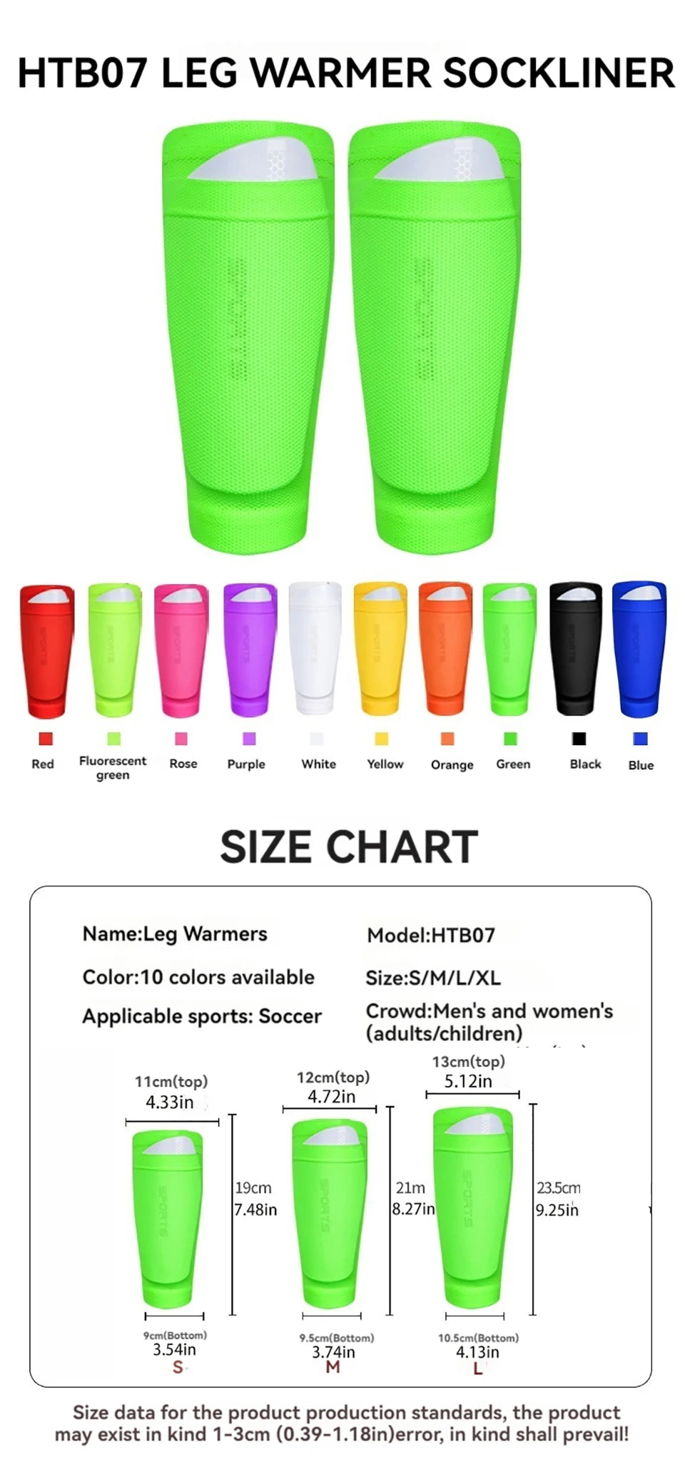 Loogdeel Sport Soccer Football Shin Guard Socks Pads EVA Cushion Protection Reduce Shocks and Injuries for Kid Youth Boys Girls