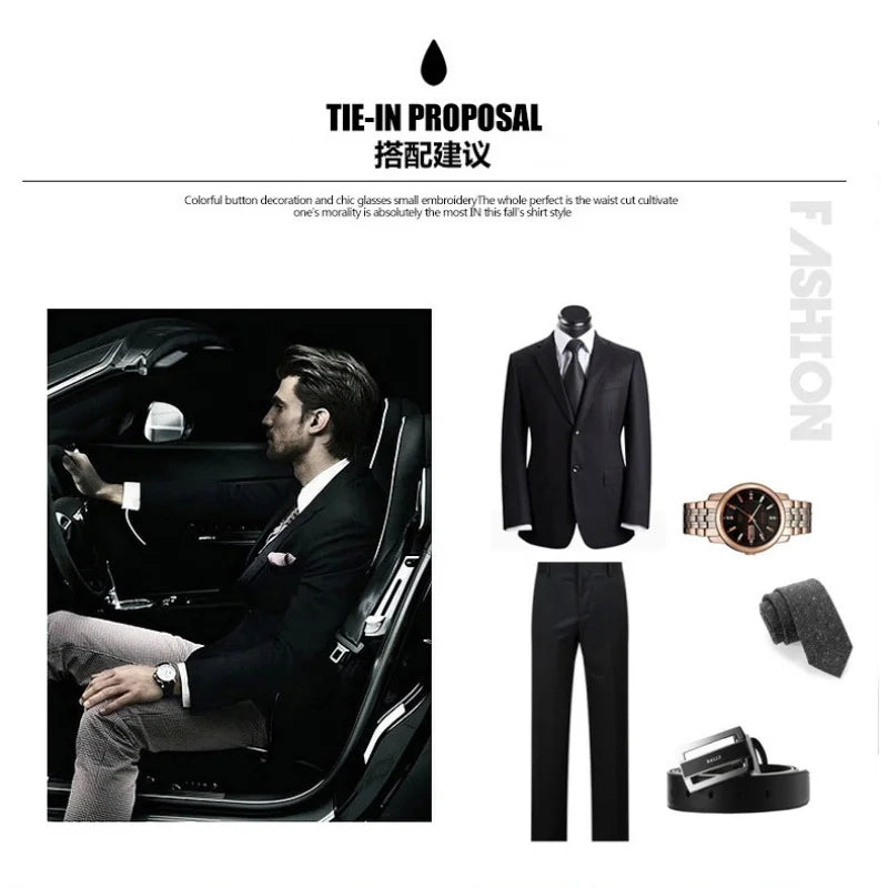 Leather Shoes Slip On Black Mens Formal Loafers Dress Moccasins