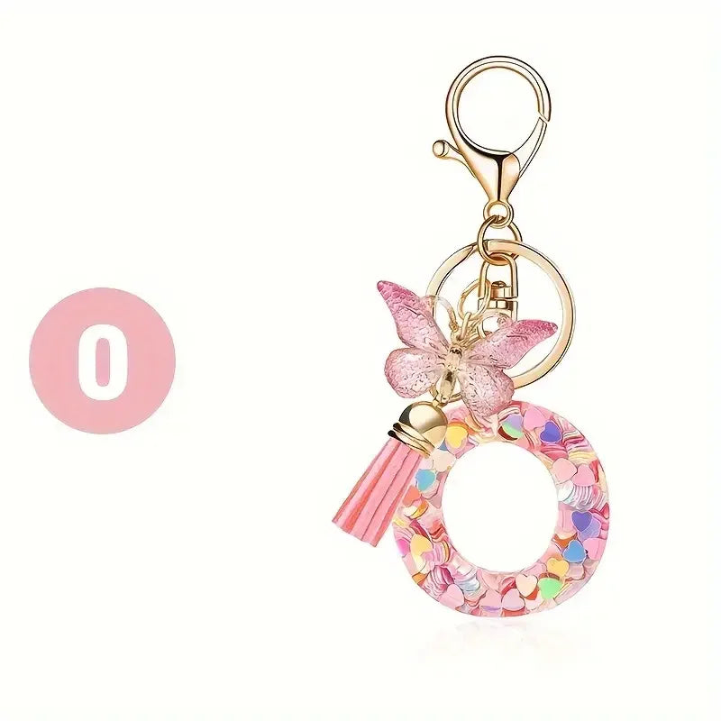 Trendy A-Z Letter Keychain – Car Key Ring & Party Gift Jewelry for Women
