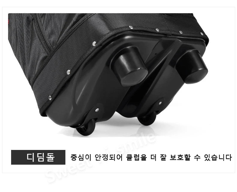 PGM Golf Travel Plane Bags with Wheel thicken Straps Foldable Golf Club Travel Cover for Airlines Golf Aviation Bag HKB009