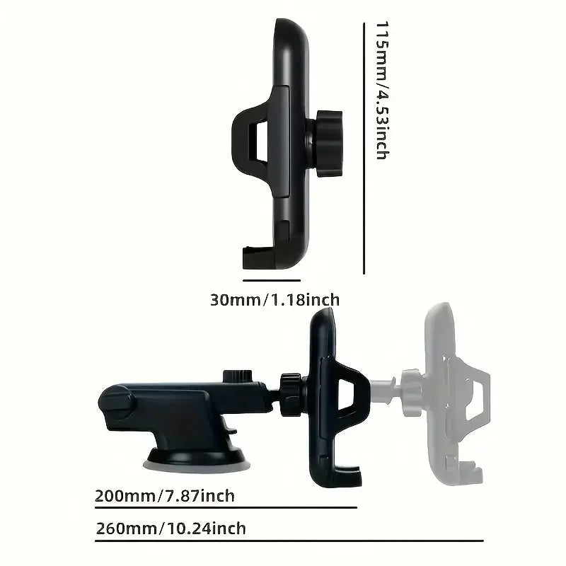 Universal Car Phone Holder Suction Cup Mount Stand for iPhone 15 Xiaomi Huawei Samsung - Mobile Phone Bracket Support