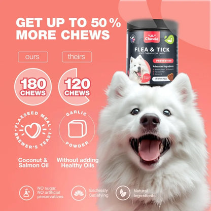 Dog Flea and Tick Treatment Chews for Dogs Natural Soft Treats
