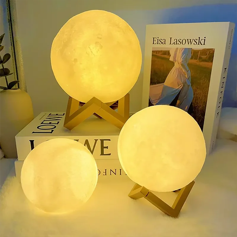 LED Moon Light Galaxy Lamp – Book Night Light for Kids, Birthday Gift & Bedroom Decoration
