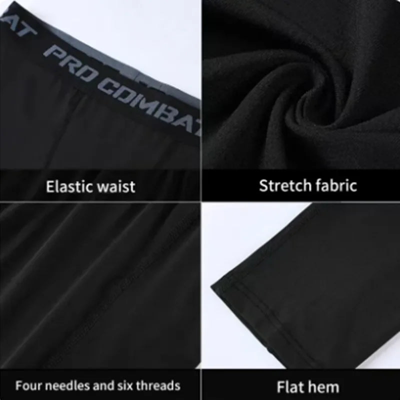 Compression Sports Pants Running Leggings Men Sportswear Quick Dry Gym Fitness Tights Workout Training Jogging Sports Trousers