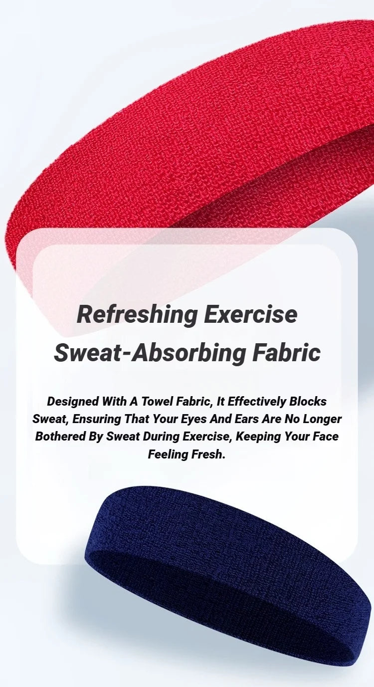 3Pcs Sweatproof Sports Headbands For Men Women Moisture-Wicking Sweatband Tennis Basketball Running Gym Workout Outdoor Yoga