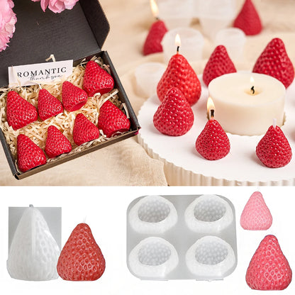 3D Strawberry Silicone Candle Mold For Aromatherapy DIY Candles