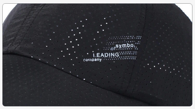 Quick Dry Baseball Cap Outdoor Sports Mesh Breathable Hat For Men Portable Hiking Fishing Sunbonnet Golf Adjustable Cap