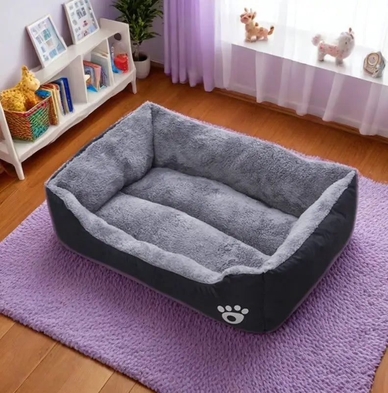 Plush Cat & Dog Bed – Soft, Non-Slip, Bite-Resistant for Small to Large Dogs
