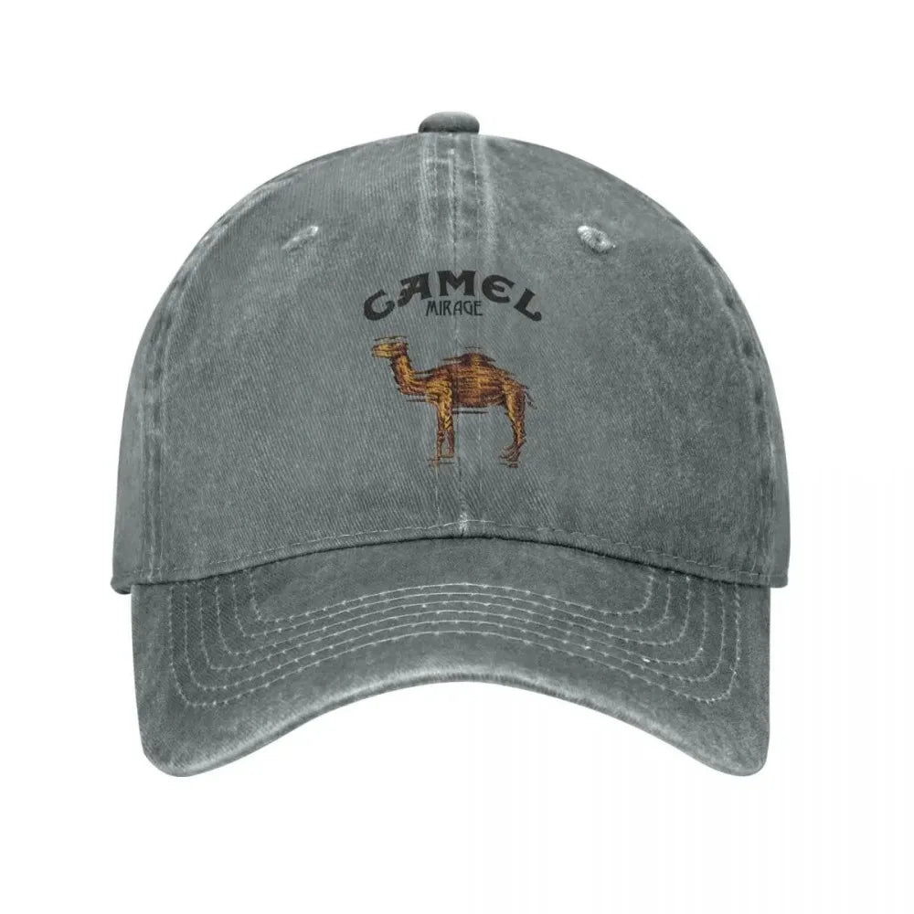 Camel Accessories Men Women Trucker Hat Animal Distressed Washed Caps Hat Vintage Outdoor Running Golf Adjustable Fit Headwear