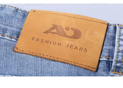 Men's Slim Jeans Denim Pants With Stretch Light Blue