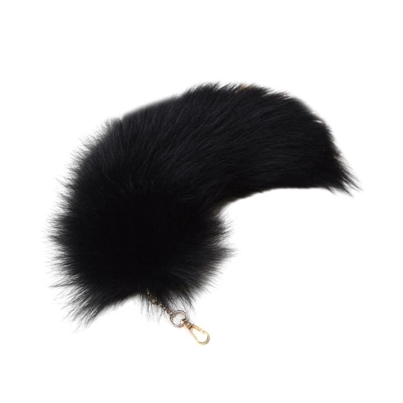 Fluffy Wolf Tail Keyring Charm