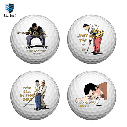 4 Pack Golf Balls Surlyn Two Piece With 4 Distinct Designs