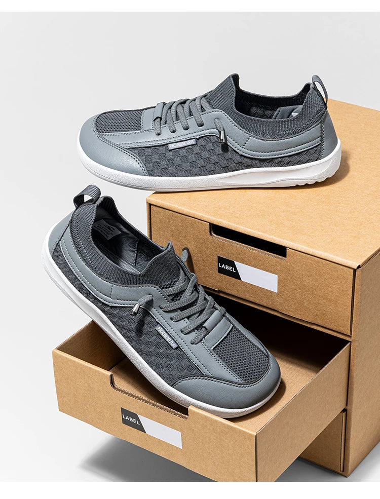 HOBIBEAR Men Barefoot Shoes Women Slip On Wide Toe Walking Sneaker | Zero Drop Sole | Lightweight Breathable Minimalist Shoes