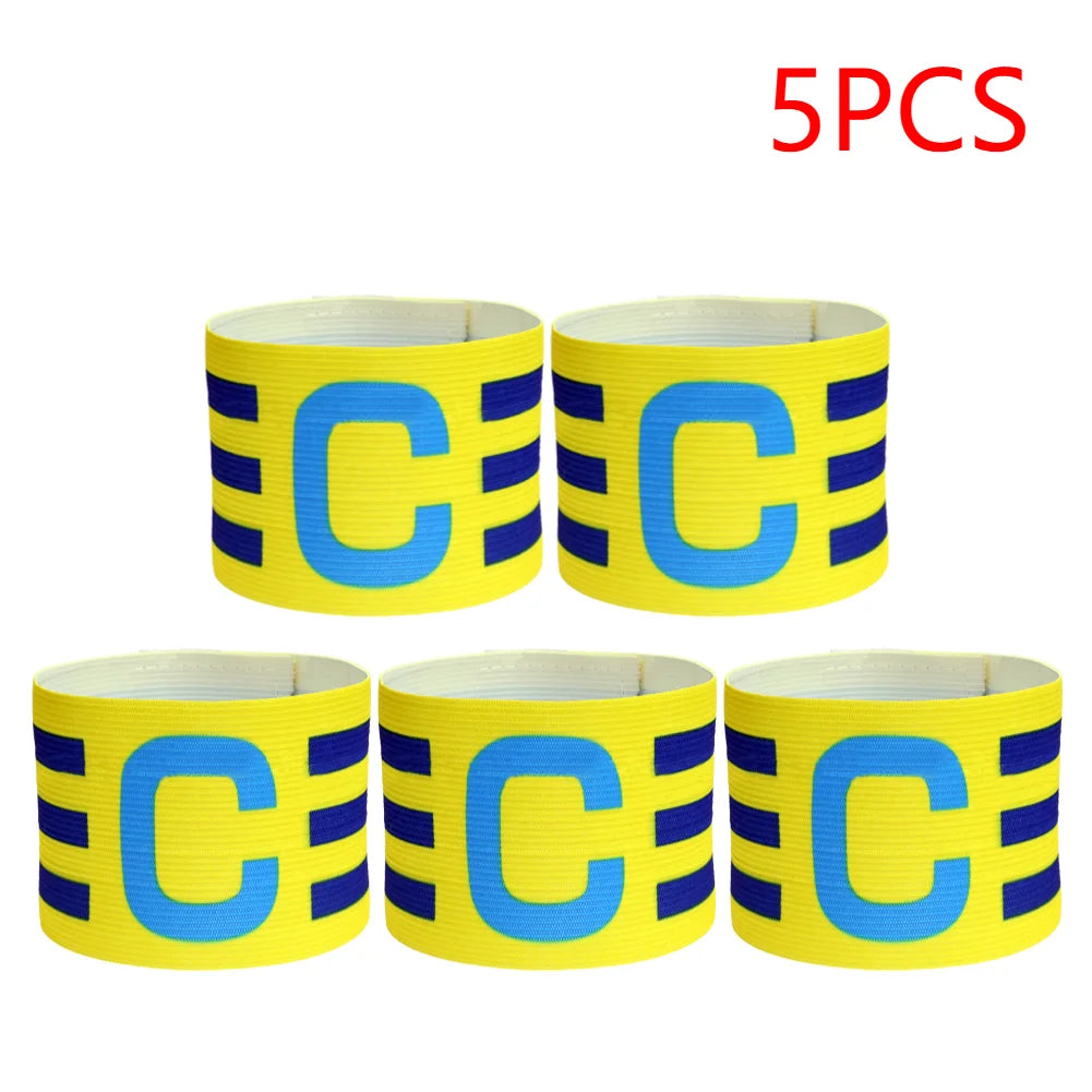 1-10pcs Leader Competition Armband Breathable Soccer Player Captain Group Armband Clear Icon Capitan Band For Football Captain