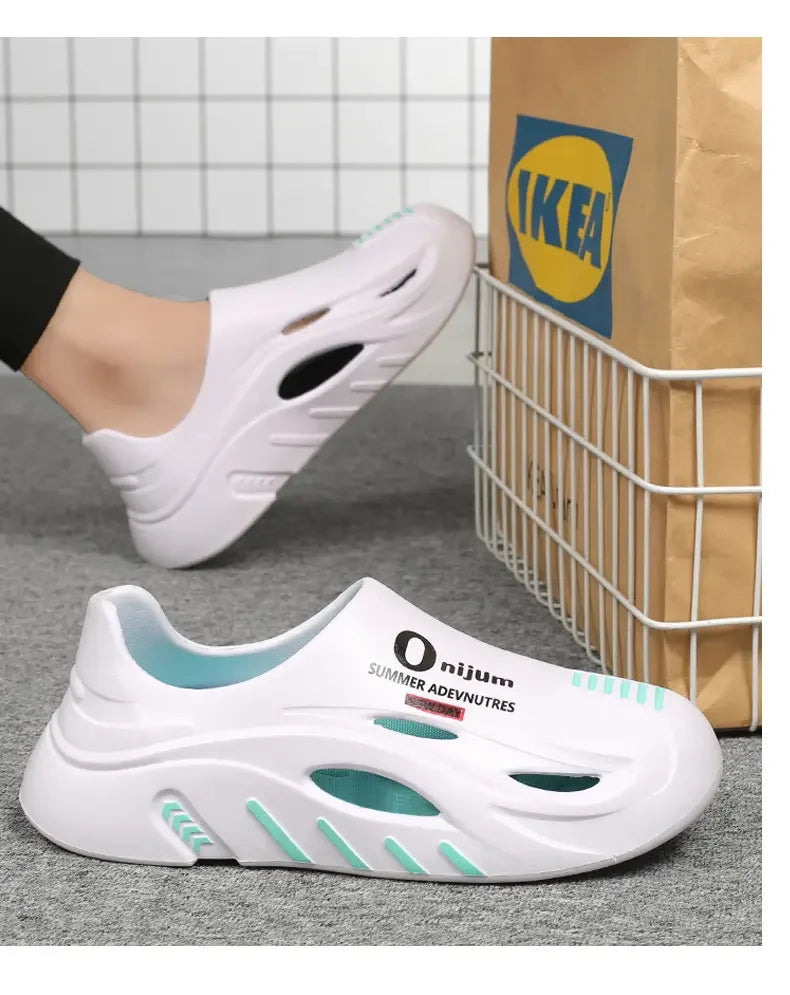 Mens Summer Beach Flip Flops EVA Sole Outdoor Casual