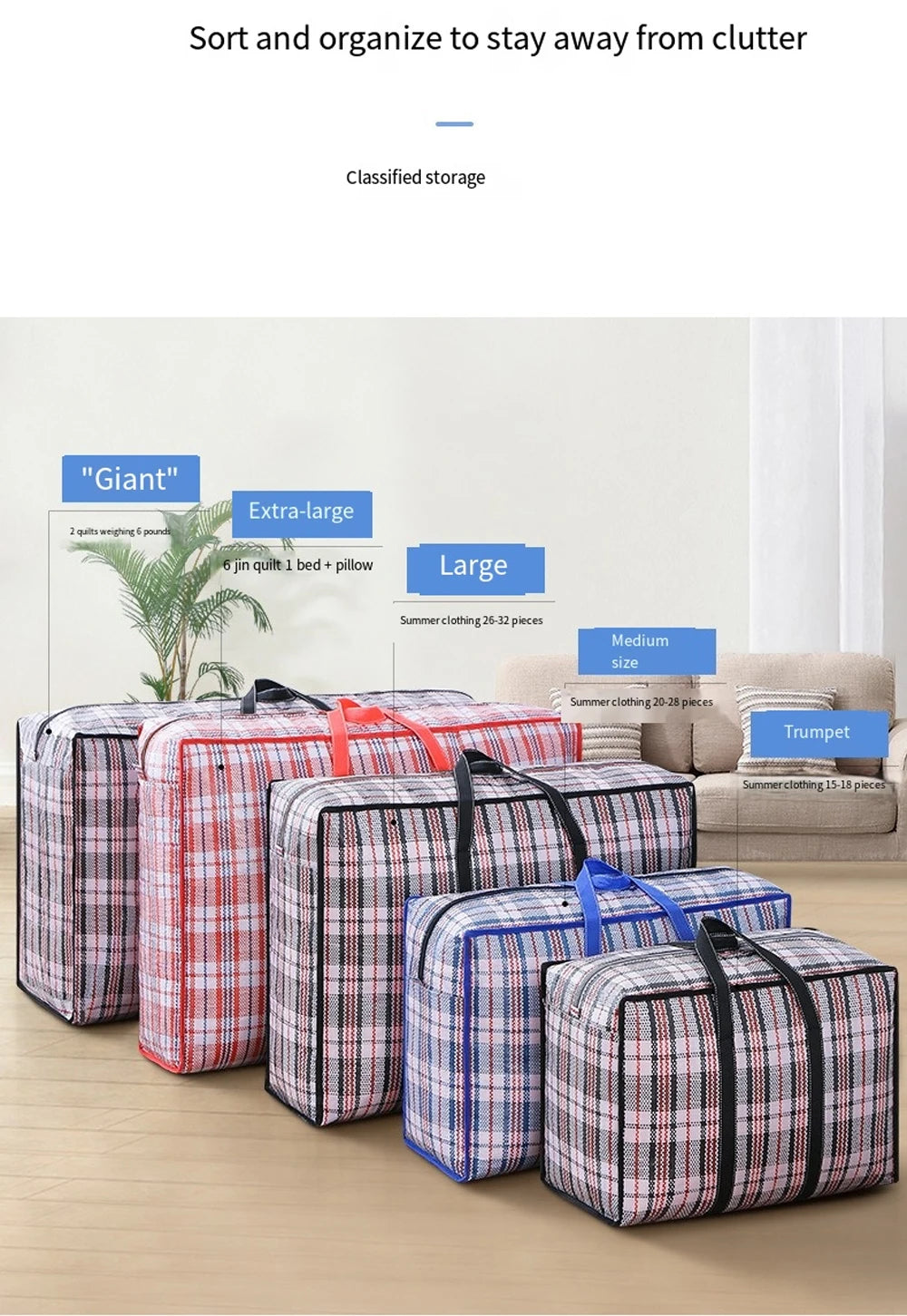 Extra Large Vacuum Storage Bags Space Saver Waterproof Dustproof Clothes Quilt Bag Closet Wardrobe Travel Underbed Organizer