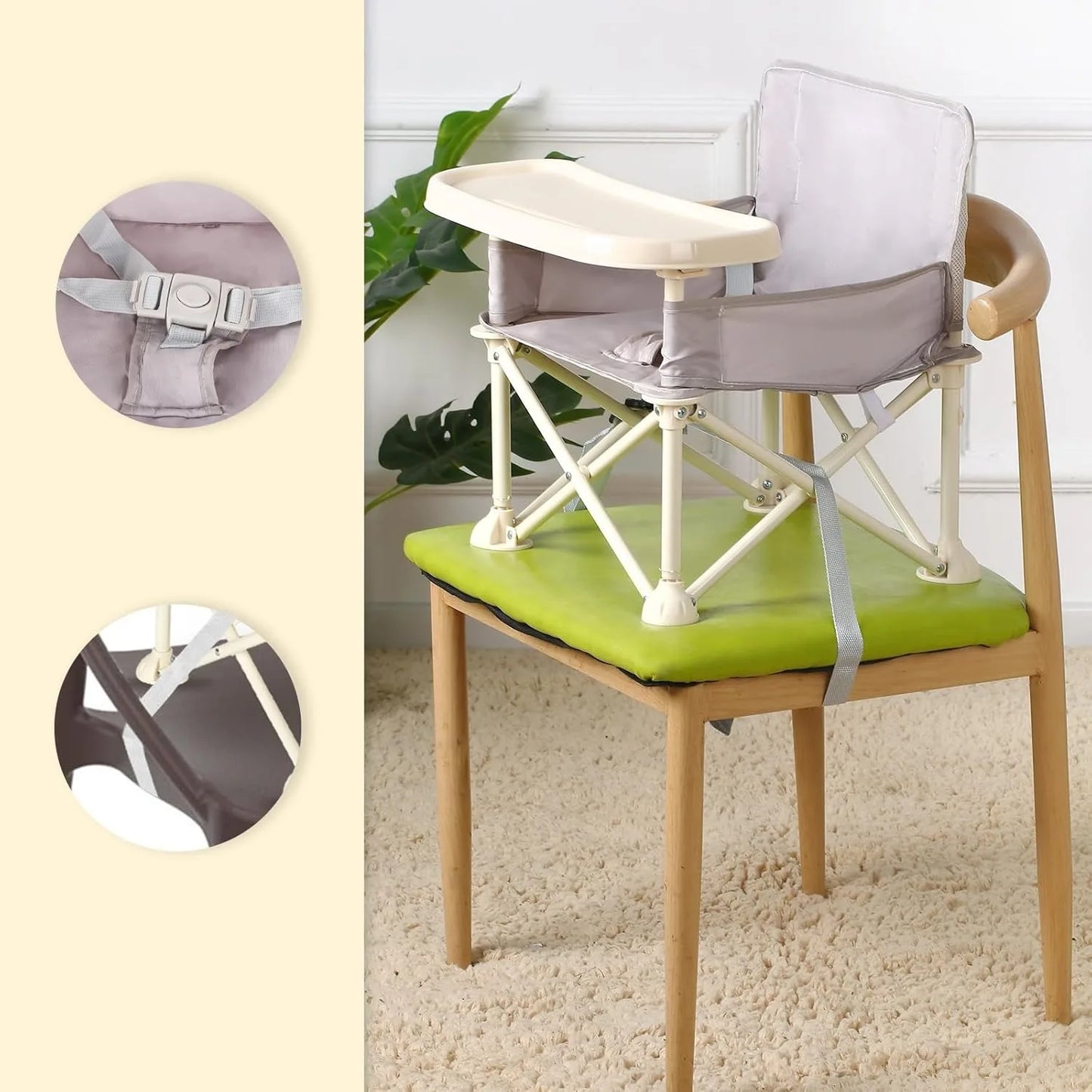 Durable High Chair for Babies – Adjustable Footrest & Detachable Cushion for Comfortable Feeding | Grows with Your Little One
