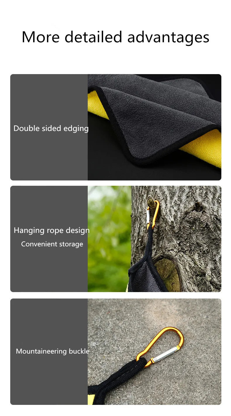 Outdoor Sports Thickening Fishing Towel Non-stick Absorbent Fishing Clothing Wipe Hands Soft Towel Fishing Accessories Equipment
