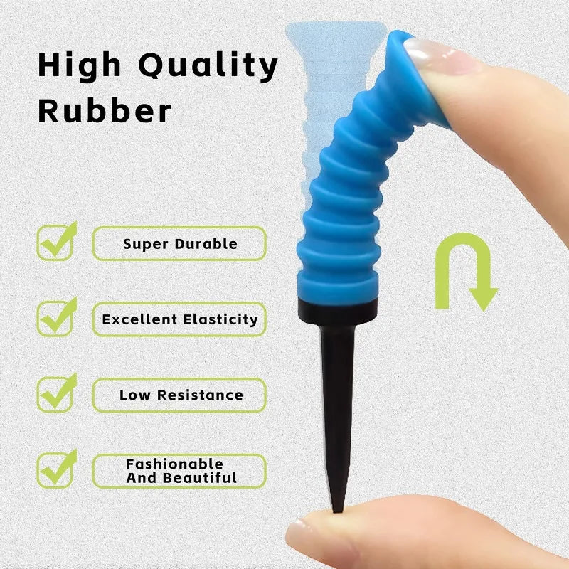 5Pcs Premium Elastic Golf Tees 83mm/3.24'' Rubber Ball Tee Holder Durable Flexible Golf Accessories