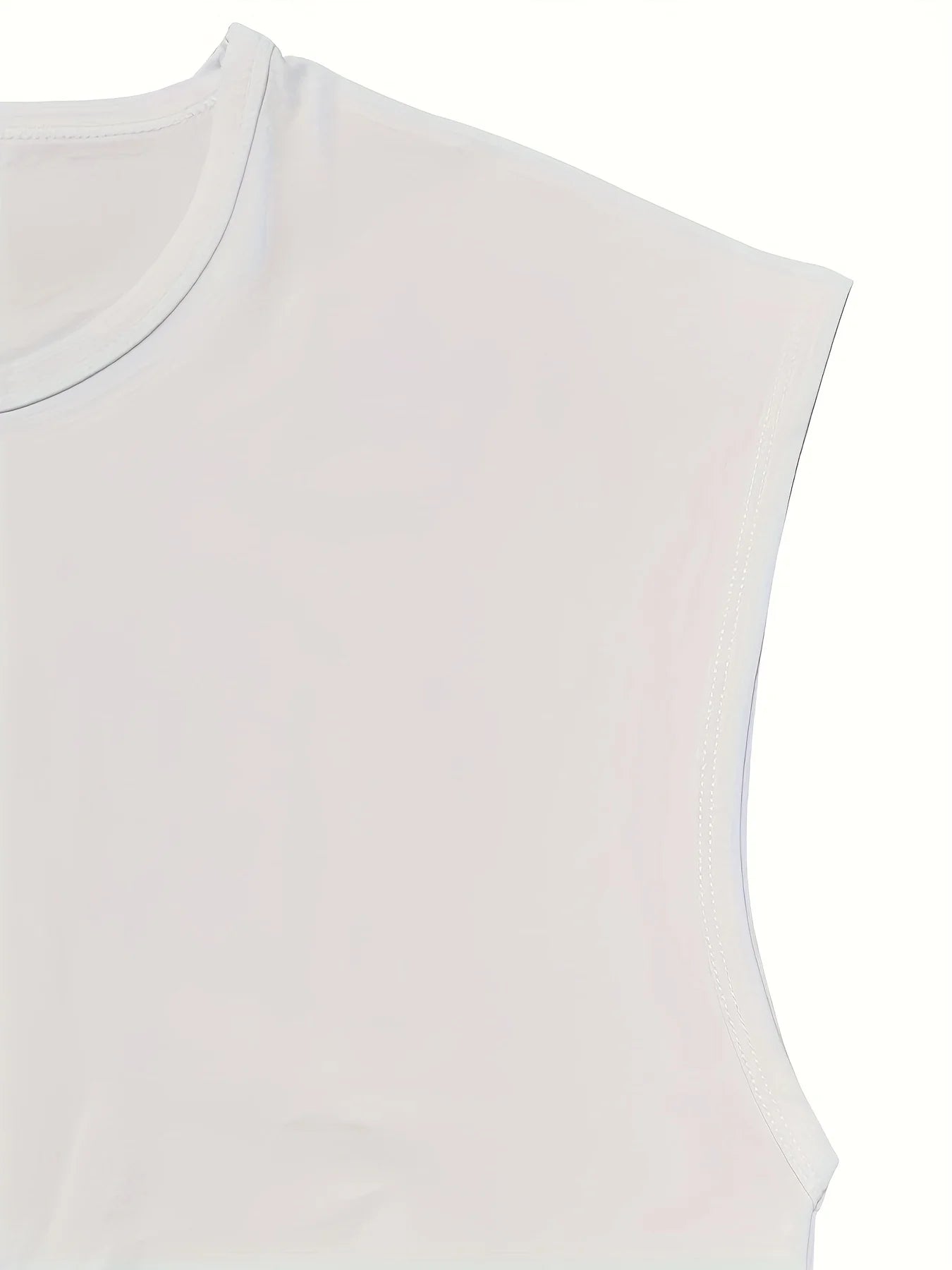 Men'S Summer Solid Color Sleeveless Tank Top Breathable Suitable for Casual Sports Versatile Style