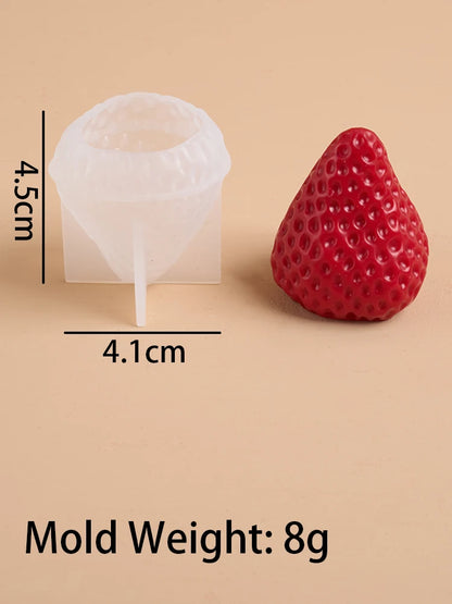 3D Strawberry Silicone Candle Mold For Aromatherapy DIY Candles