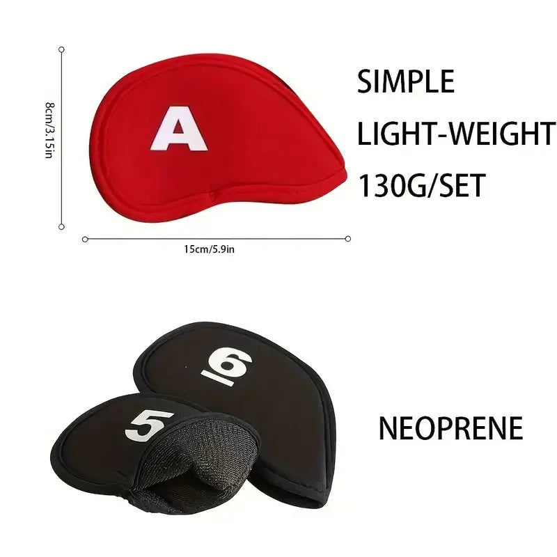 High-Quality Golf Iron Cover Iron Head Covers Golf Club Iron Head Protector Sport Golf Training Equipment Accessories