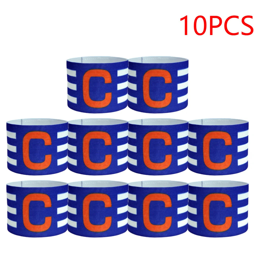 1-10pcs Leader Competition Armband Breathable Soccer Player Captain Group Armband Clear Icon Capitan Band For Football Captain