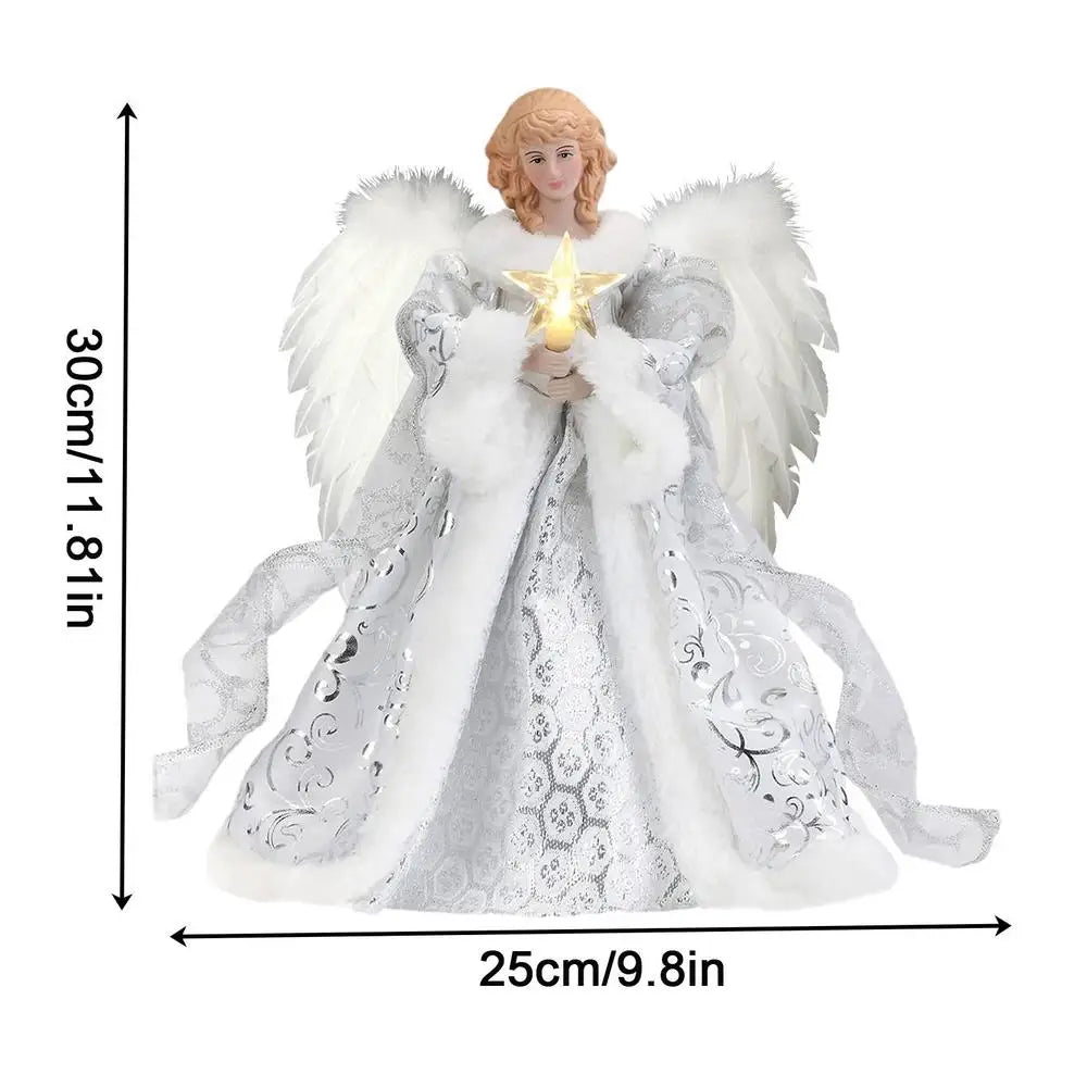 Lovely Angel Treetop Decor – Holiday Statue for Christmas Trees