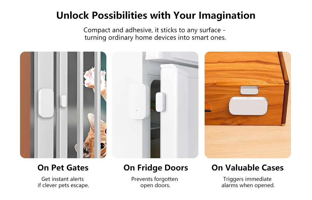 Aqara Door Window Sensor Zigbee Wireless Connection Smart Mini door sensor Home Assistant for Mijia Gateway Home HomeKit APP