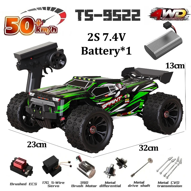 1:16 WLtoys 9522pro Professional Racing Car 85 Km/h 4WD Brushless Remote Control Vehicle Road-Off-Road Drifting Type Rc CarGift