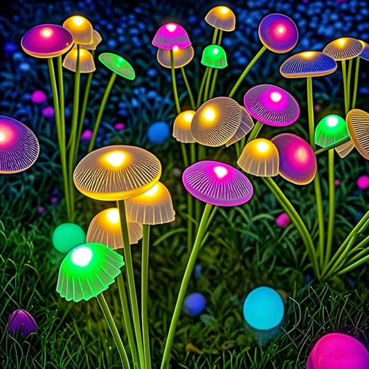 Solar Garden LED Mushroom Lights – Dual Mode, Waterproof Patio & Yard Pathway Decor