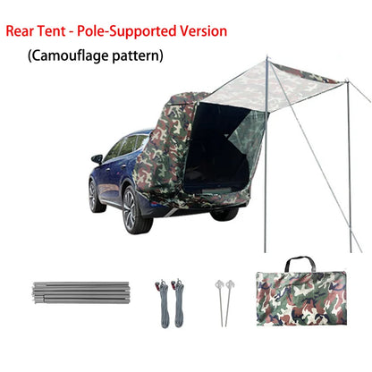 Car Rear Extension Tent With Canopy For Outdoor Camping