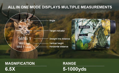 Hunting Laser Rangefinder 1000 Yards With Rechargeable Battery