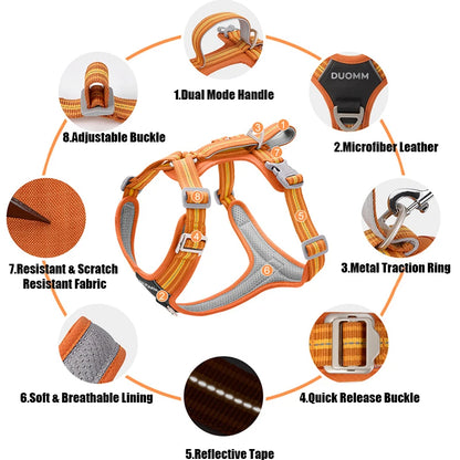 Dog Harness With Reflective Strap Vest For Medium And Large Dogs