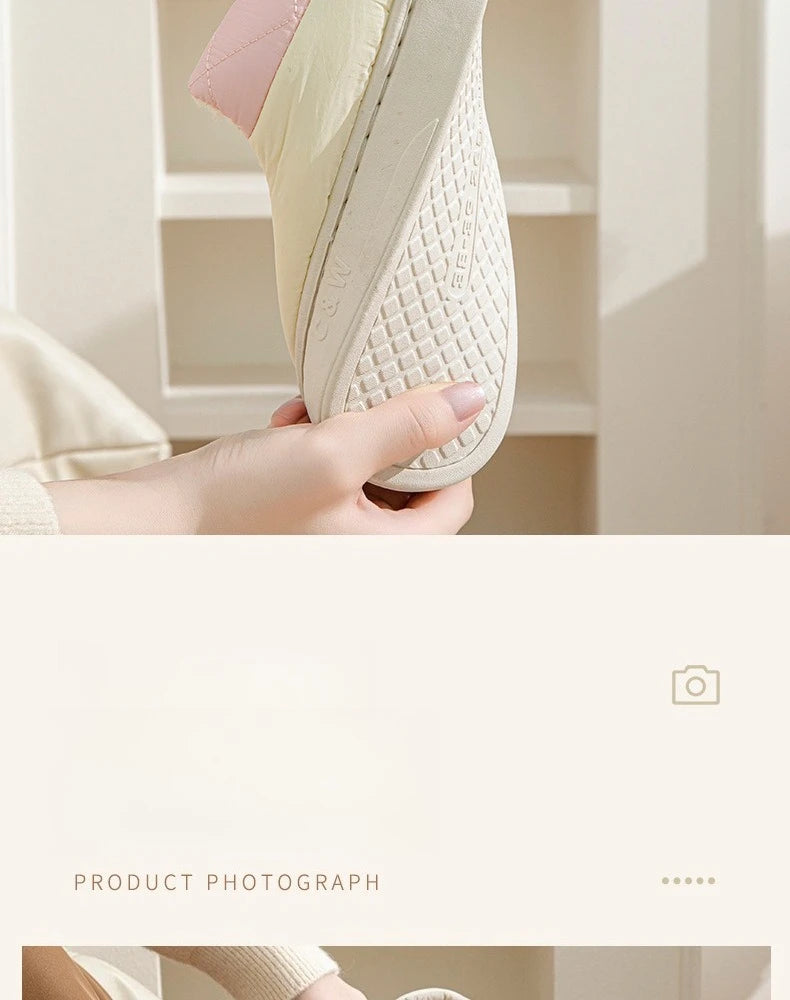 Winter Waterproof Slippers For Men With Plush Insole And Non Slip