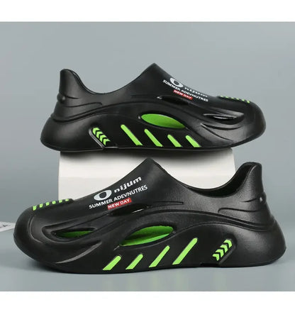 Mens Summer Beach Flip Flops EVA Sole Outdoor Casual