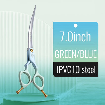 Dog Grooming Curved Scissors, 6.0-6.5 Inch, Stainless Steel